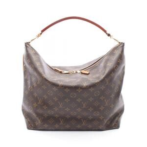 Louis Vuitton Sully Shoulder Bag Canvas Leather Monogram Brown